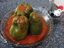 Pimentão recheado com toscana de frango