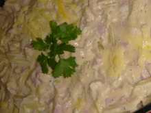 Macarrão cremoso com Frango