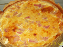 Quiche de queijo e presunto