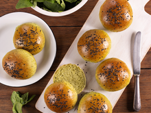 Pão de Hambúrguer de Espinafre