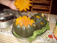 Abóbora deliciosamente recheada