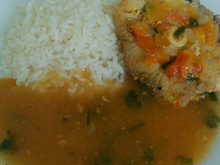 Filé de peixe ensopado