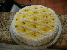 Bolo de mousse de maracujá
