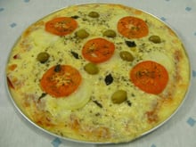 Pizza de arroz prática