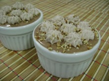 Parfait gelado de chocolate e castanha