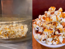 Pipoca doce caramelizada saudável fácil de fazer no micro-ondas e com apenas 2 ingredientes