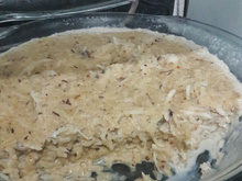 Arroz doce com coco e paçoca