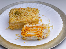 Torta fria de pão de forma com frango