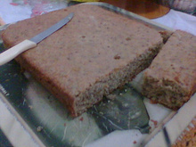 Bolo de banana com linhaça