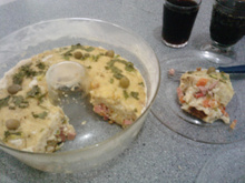 Pudim de pão salgado