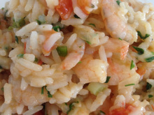 Risoto de camarão levíssimo