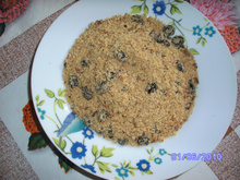 Farofa de alho com passas