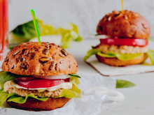 Hamburguer vegetariano do Rafael