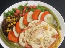 Omelete pizza de frigideira light!