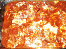 Filé de frango a parmegiana a moda da Rô