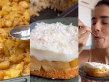 Bolo gelado de abacaxi e coco que pode na dieta: doce saudável tem 162 calorias por fatia