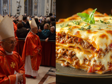 Pouco antes de se trancarem no conclave, os cardeais fizeram uma última coisa no Vaticano: farra de comida