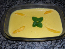 Creme de manga com hortelã