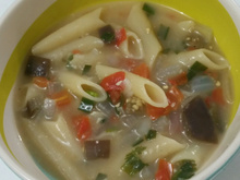 Sopa de tomates e berinjela de baixa caloria