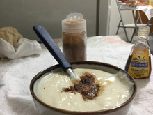 Mingau de maizena com baunilha