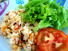 Arroz cremoso de camarão