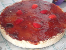 Cheesecake de morango com ricota