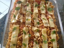 Fusilli integral ao molho de biomassa, ricota fresca e iogurte da Leila C.
