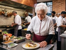 Ela tem 92 anos, é dona de um império gastronômico e ainda vai até a cozinha para provar cada prato