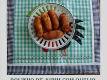 Bolinho de aipim com queijo e recheado