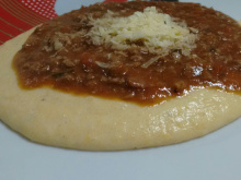 Polenta cremosa ao leite