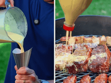 Parei de usar apenas sal grosso no churrasco depois que aprendi a fazer esse tempero líquido: uso para regar as carnes e os espetinhos enquanto assam e fica uma delícia