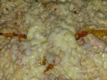 Macarrão com linguiça de frango e calabresa