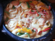 Moqueca de peixe surubim com pirão