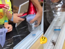 Com quantos anos você descobriu que truque com secador é o jeito mais fácil de tirar aquela a sujeira daqueles cantinhos difíceis de limpar?