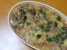 Mandioca com carne seca