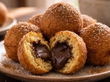 Sempre que eu faço esse bolinho de chuva com brigadeiro do TudoGostoso dá briga na minha casa: todos querem o último!