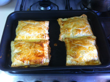 Pastel folhado de legumes