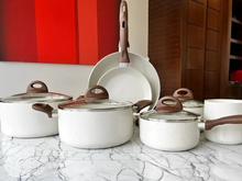 O preço não para de cair Jogo de panelas de cerâmica 8 peças com 50% OFF