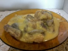 Costela com polenta