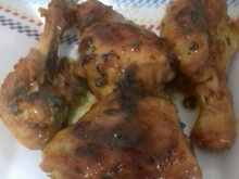 Frango dourado com creme de milho