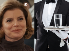 "Nunca sirva um copo de água na bandeja. Quem usa bandeja é o garçom " Odete Roitman (Vale Tudo) tá certa ou errada? Especialista em etiqueta tem a resposta