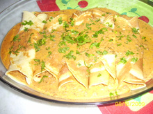 Panqueca com carne moída