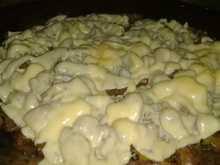 Frango xadrez no pão francês
