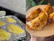 Pastel fácil na airfryer pronto em poucos minutos é o meu lanche da tarde de todos os dias