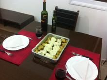 Contra-filé ao forno com pasta de alho