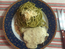 Filé mignon  ao molho de queijo