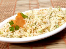 Arroz com alho poró