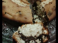 Bolo de canela com chocolate