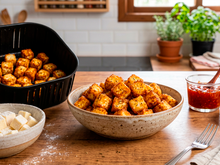 Parece petisco de bar, mas essa pipoquinha de queijo coalho do TudoGostoso é caseira e feita na airfryer