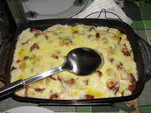 Torta de batata com calabresa